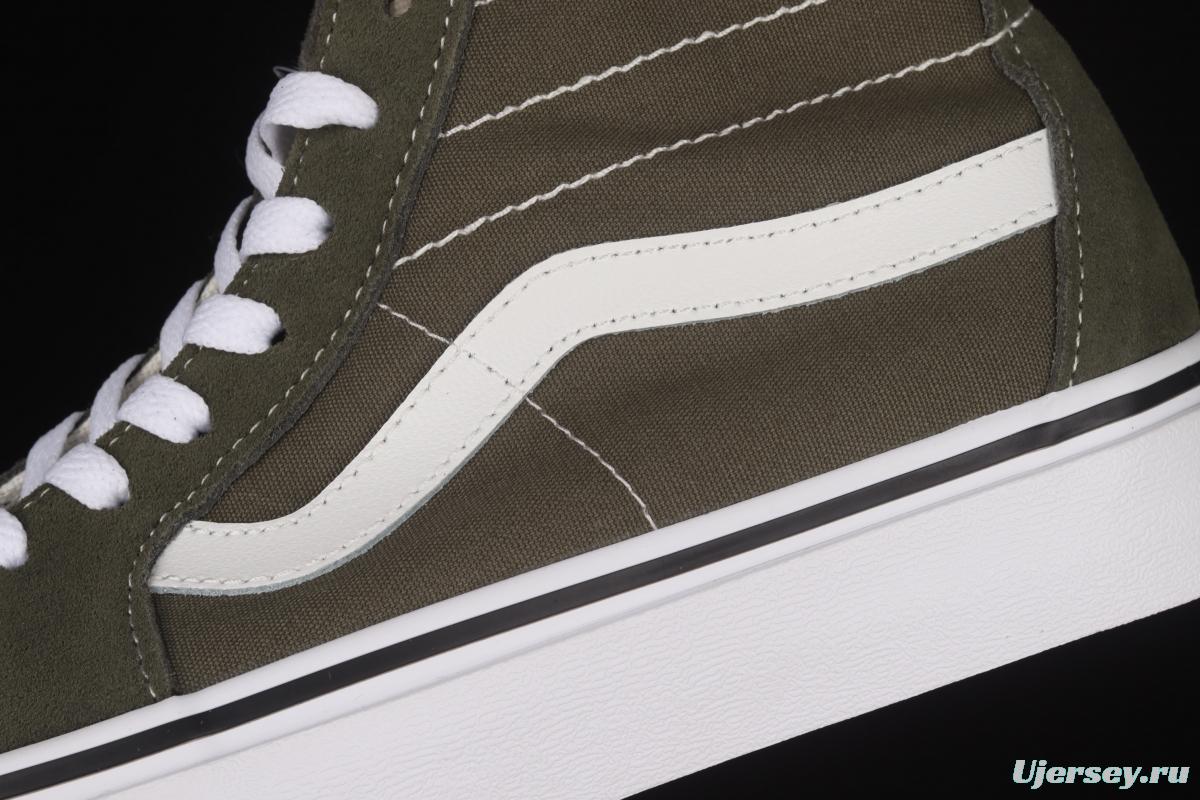 Vans SK8-Hi dark green high-top casual board shoes VN0A4U160FI