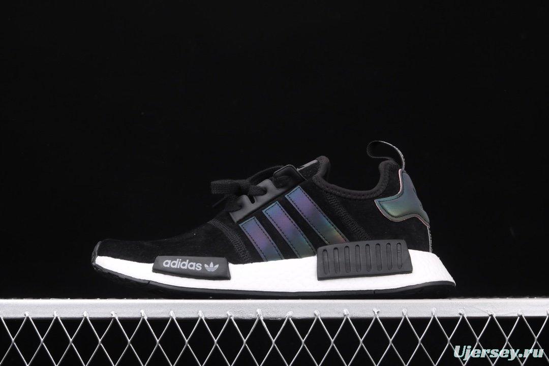 Adidas NMD_R1 F97579 pig leather black and white running shoes