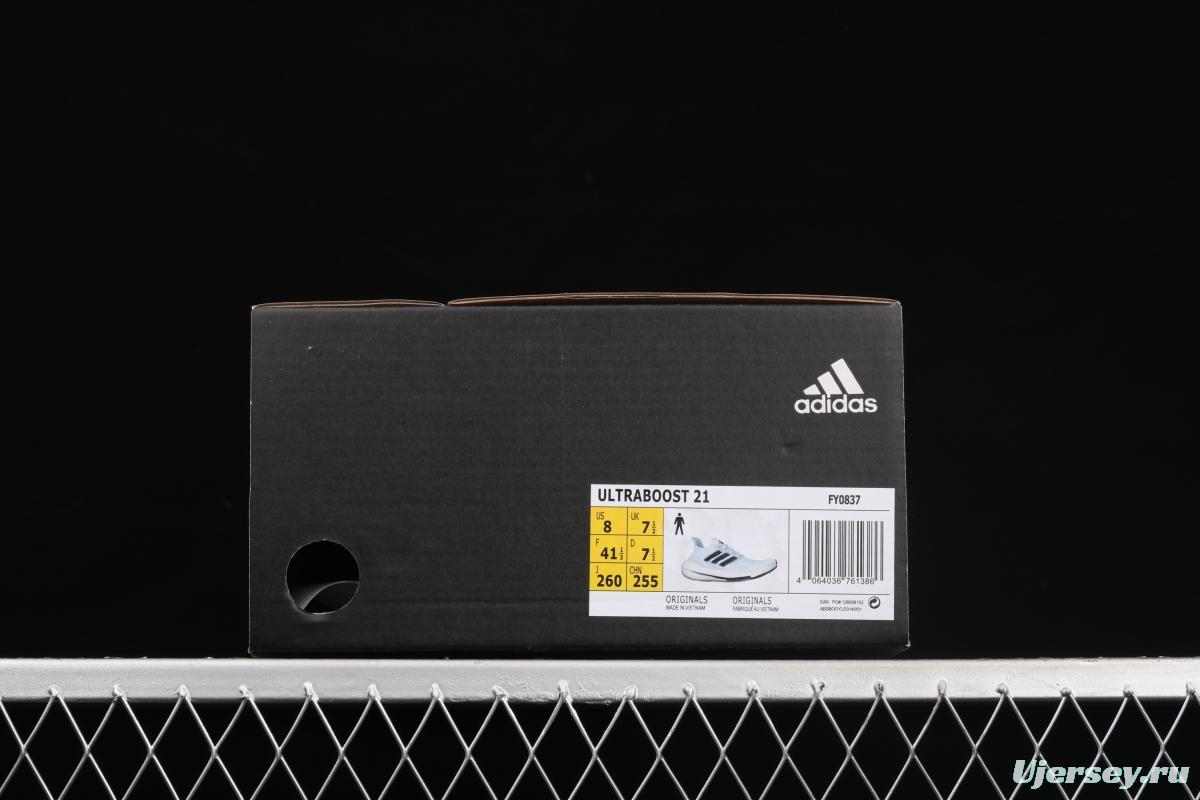 Adidas Ultra Boost 21 Consortium FY0837 Das new thick-soled popcorn running shoes
