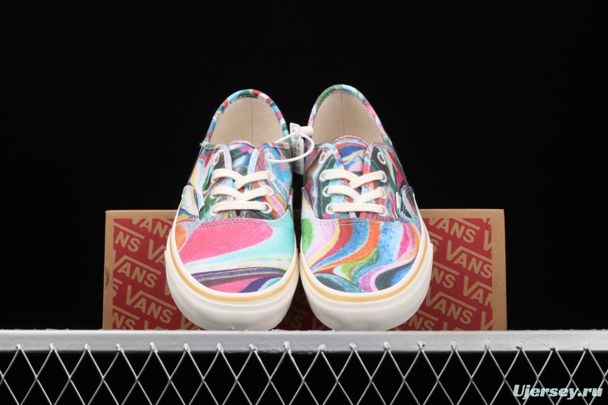 Vans Authentic SF color printing color sole environmental protection canvas board shoes VN0A3MU642D