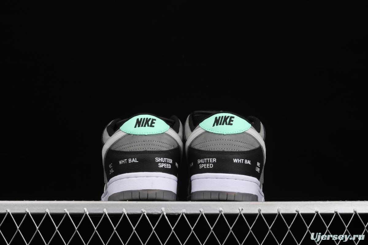 NIKE DUNK SB Low Pro ISO camera jointly named black and gray dunk series retro leisure sports skateboard shoes CV1659-001