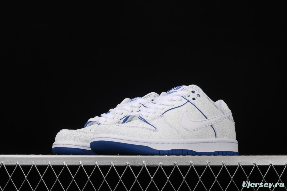 NIKE SB DUNK Low Pro Magnolia QQ crack ice blue blue porcelain sports skateboard shoes CJ6884-100
