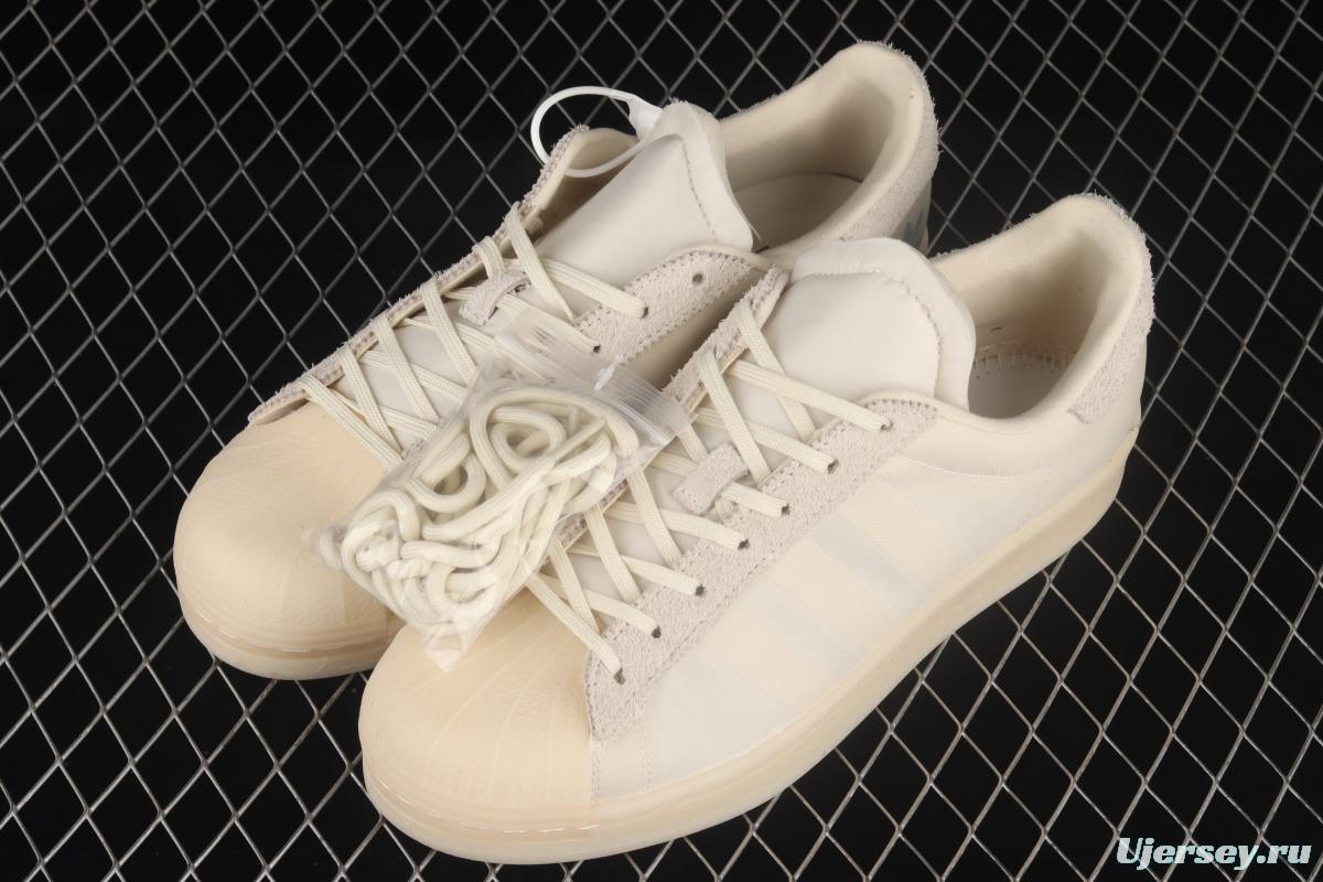 Eason x Adidas Originals Superstar FX8116 shell head joint style ginkgo jelly leisure board shoes