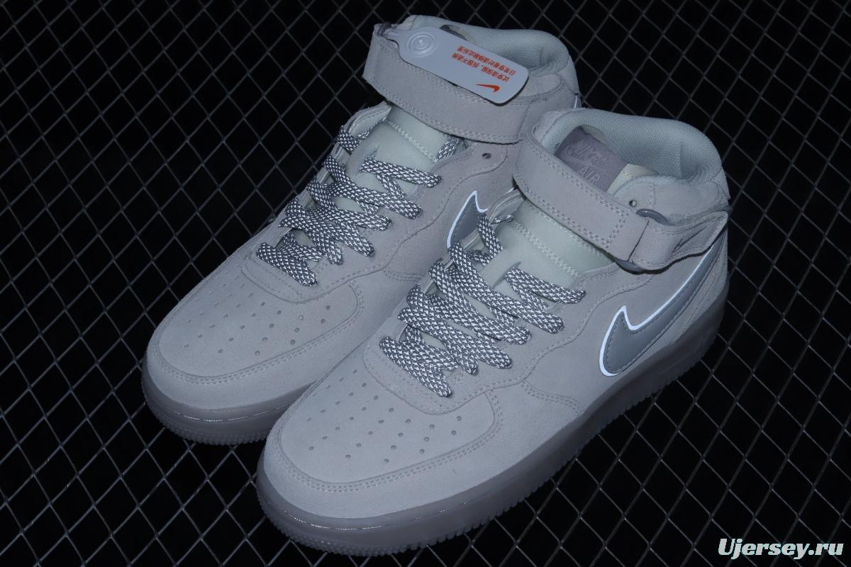 Reigning Champ x NIKE Air Force 120th 07 Mid defending champion six generations of 3M reflective Zhongbang casual board shoes GB0902-112