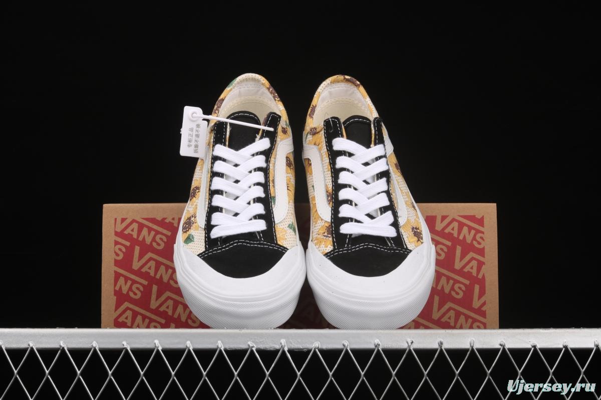 Vans Style 36 SF Sunflower Daisy PEACEMINUSONE short head Limited Edition Skateboard shoes VN0A5HFF6SR