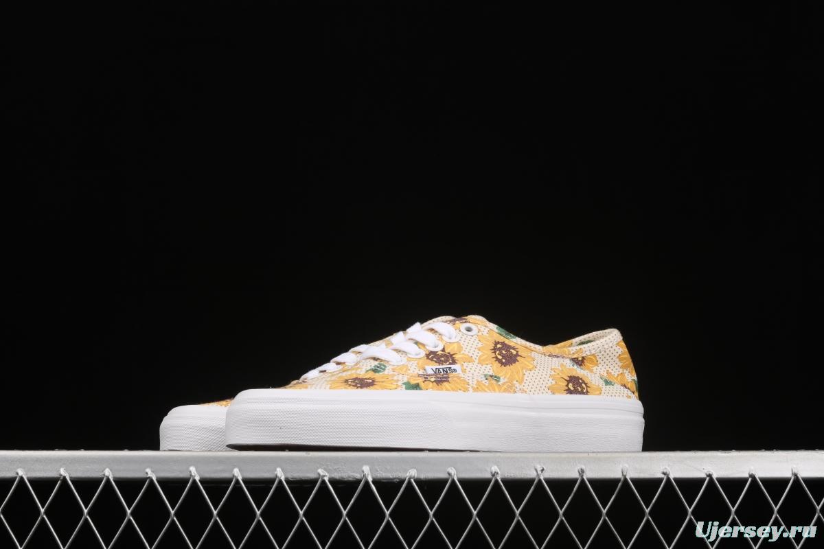 Vans Authentic Vance limited edition daisies printed low-top skateboard shoes VN0A5HYP6SR