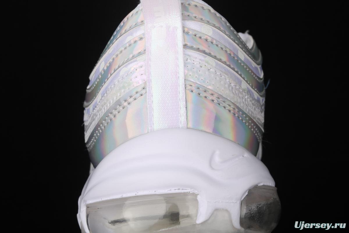 NIKE Air Max 97 PRM colorful laser reflective bullet air cushion running shoes CU8872-196