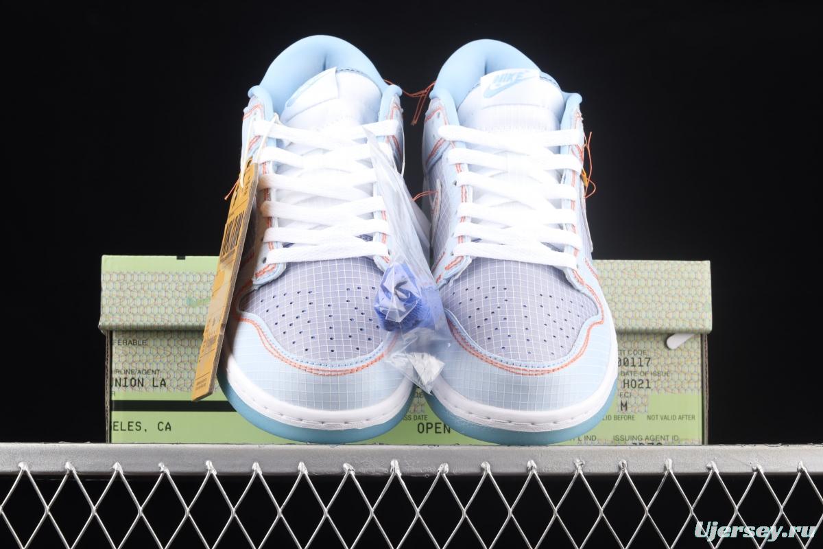 Unlon x NIKE SB DUNK Low joint style sky blue SB buckle rebound fashion leisure board shoes DJ9649-400