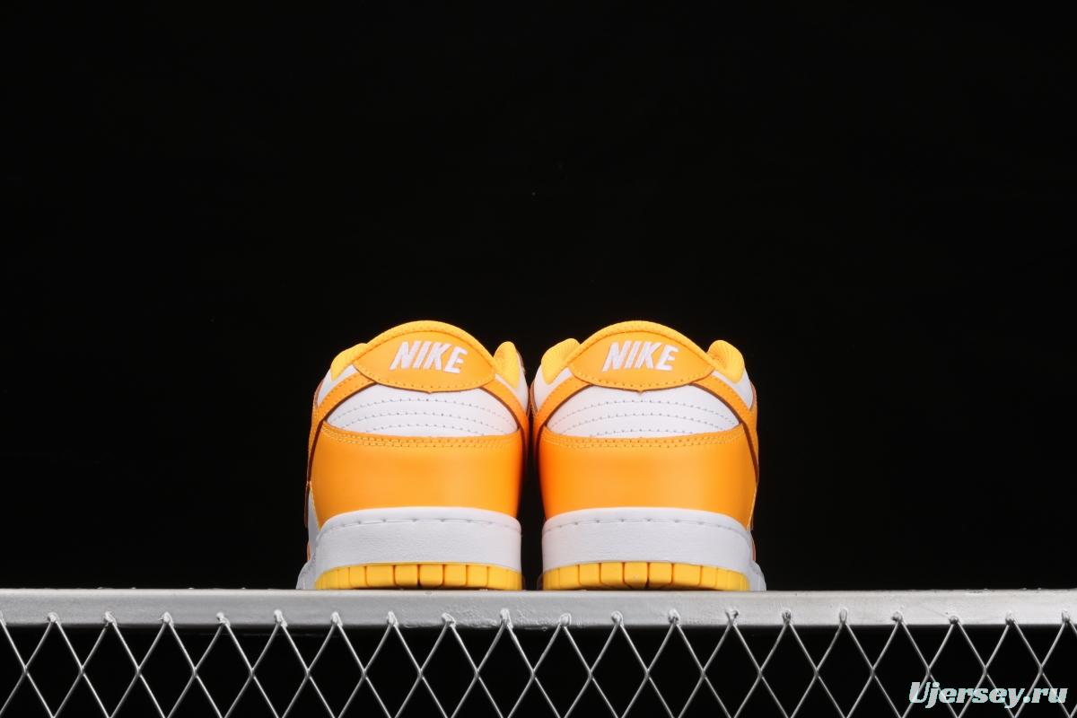 NIKE DUNK Low SB dunk series white and yellow color matching low-side leisure sports skateboard shoes DD1503-800