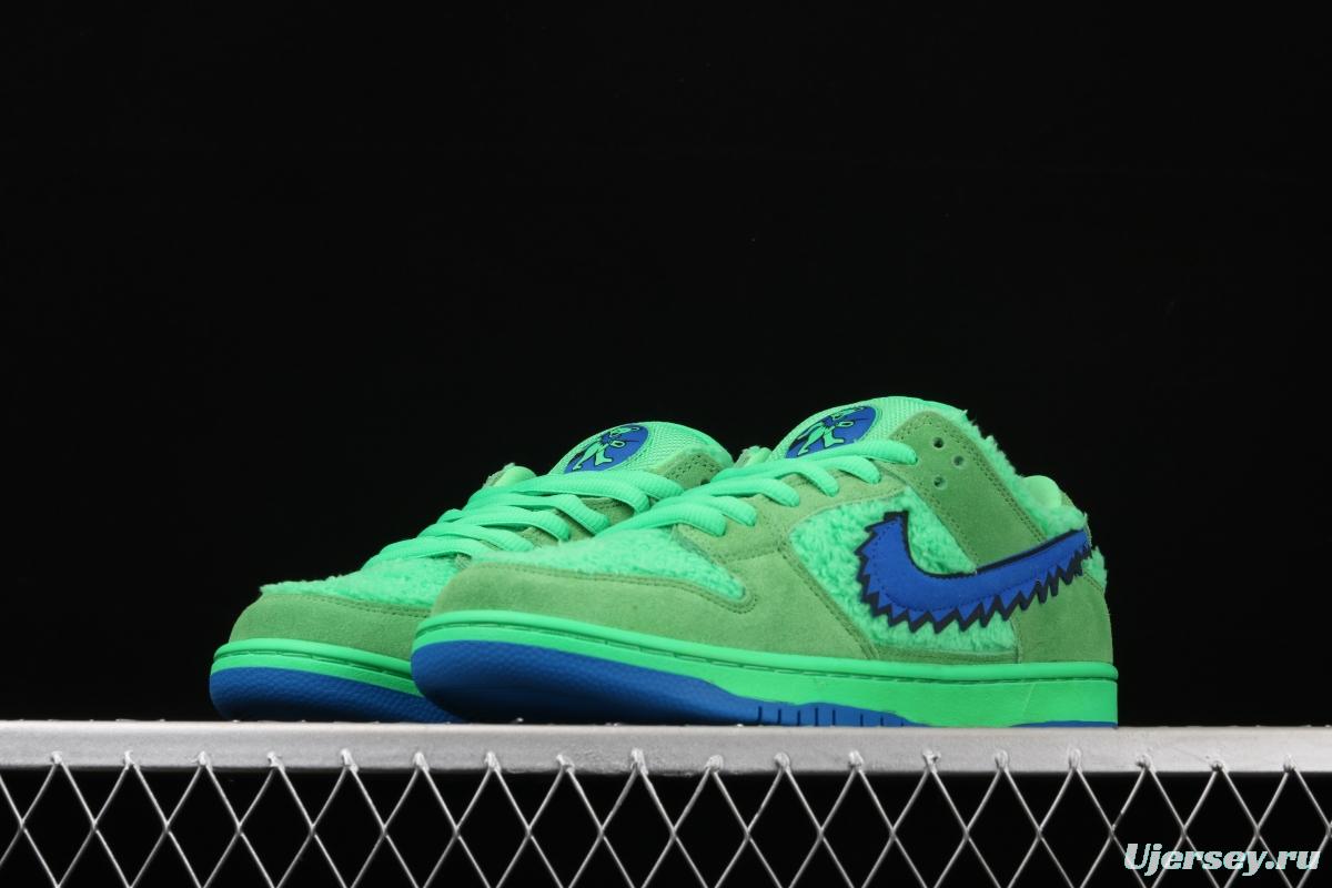 Grateful DeAdidas x NIKE SB DUNK Low Yellow Bear joint style green and blue bear sports skateboard shoes CJ5378-300