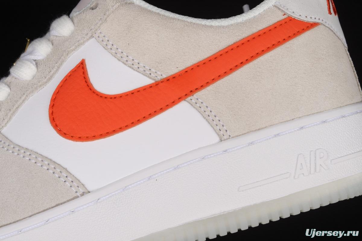 NIKE Air Force 1x 07 Low SE 50th anniversary low-top casual board shoes DA8302-101m white orange gold buckle