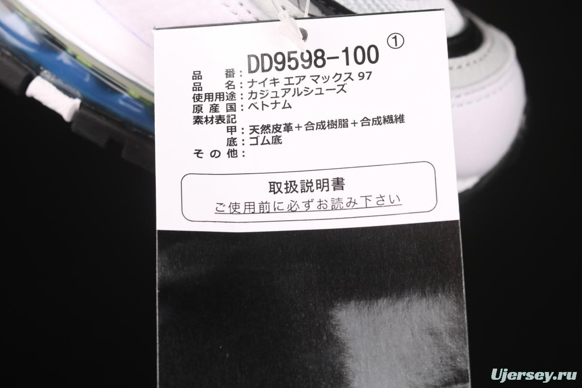 NIKE Air Max 97 bullet air cushion running shoes DD9598-100