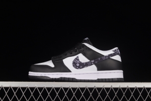 NIKE SB DUNK Low Black Paisley Black and White Panda Cashew Flower SB Buckle Shredded Backboard Fashion Casual Sneakers DH4401-100