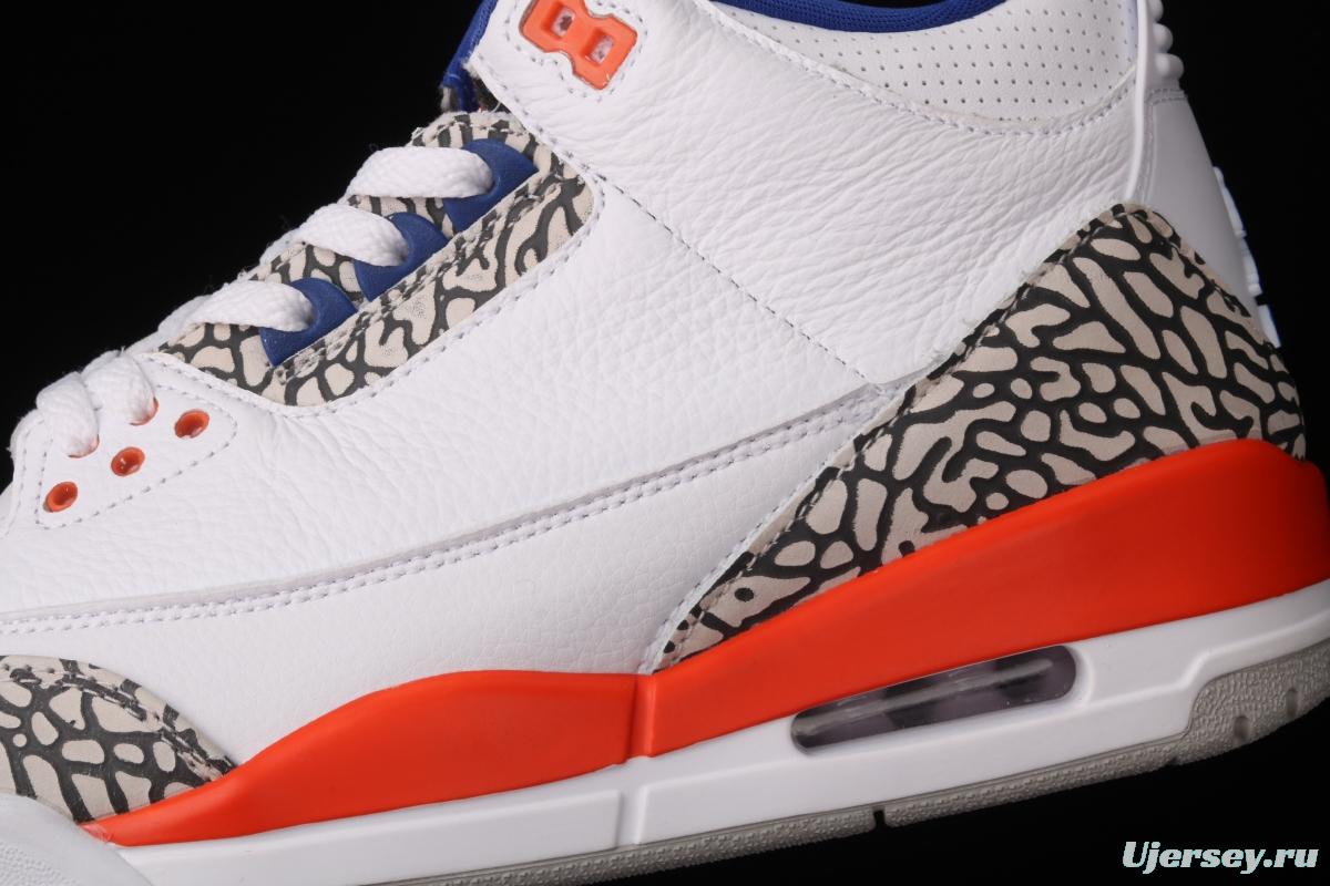 Air Jordan 3 Retro Knicks AJ3 Joe 3 Knicks color match 136064-148