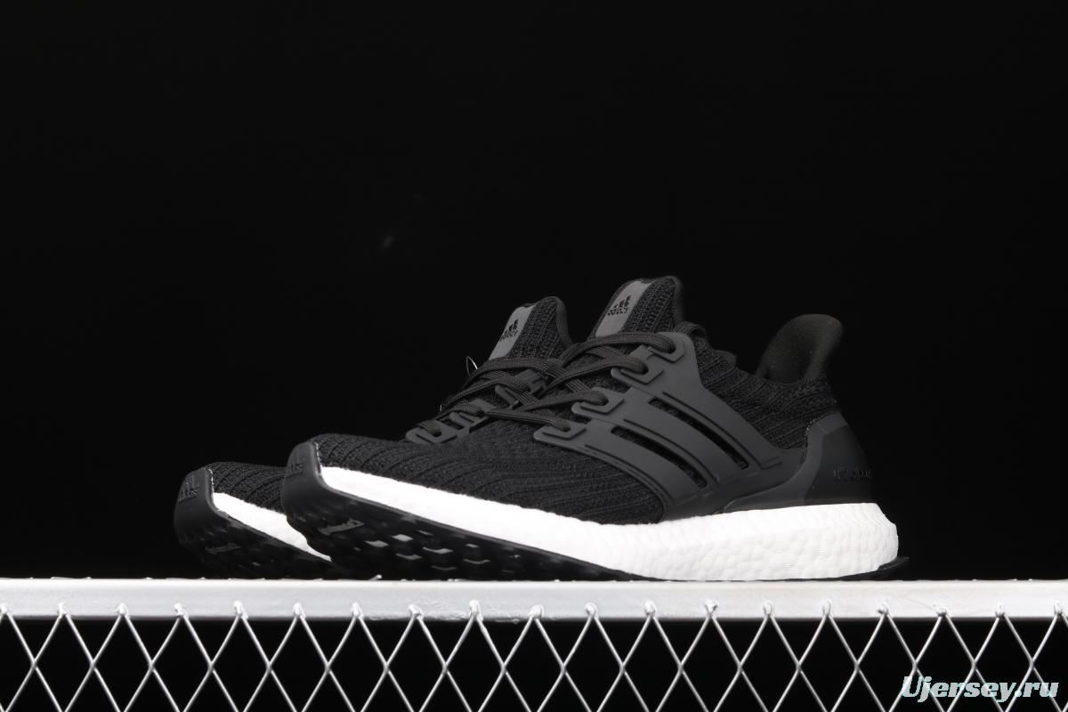 Adidas Ultra Boost 4.0BB6166 fourth generation knitted striped black and white UB