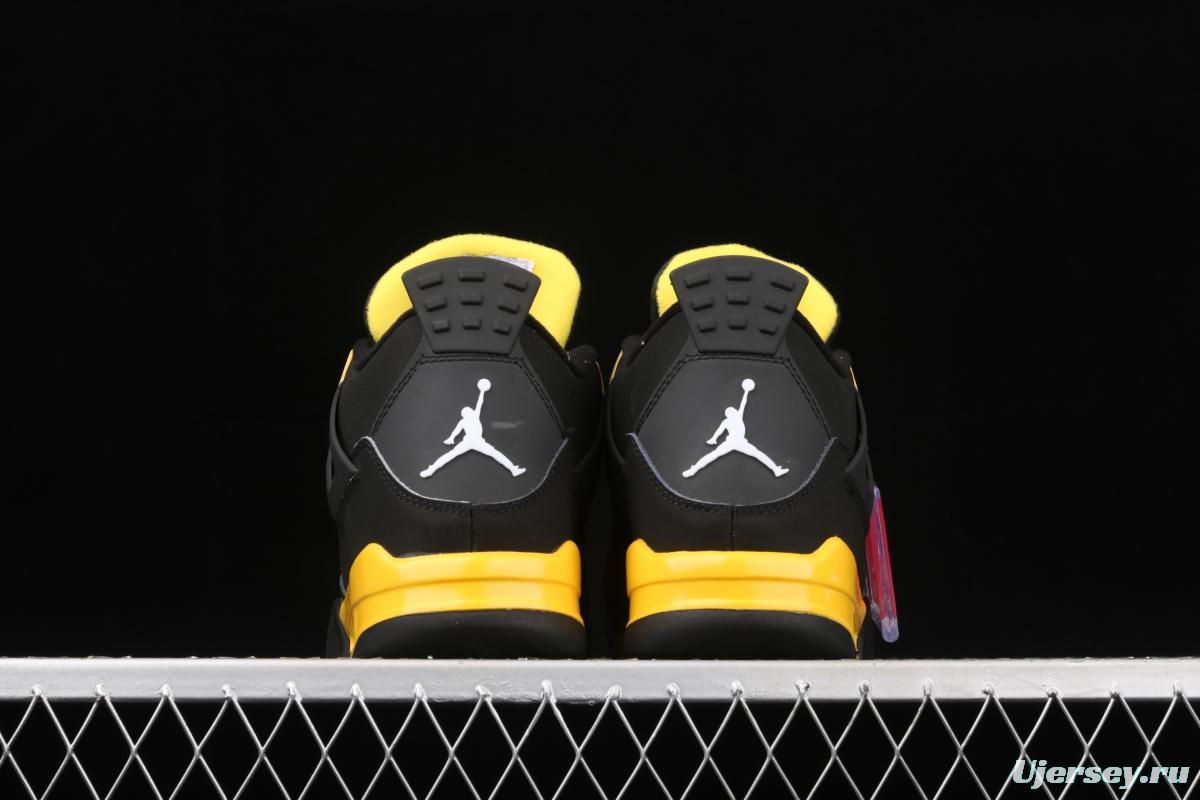 Air Jordan 4 Retro Black and Yellow 308497-008