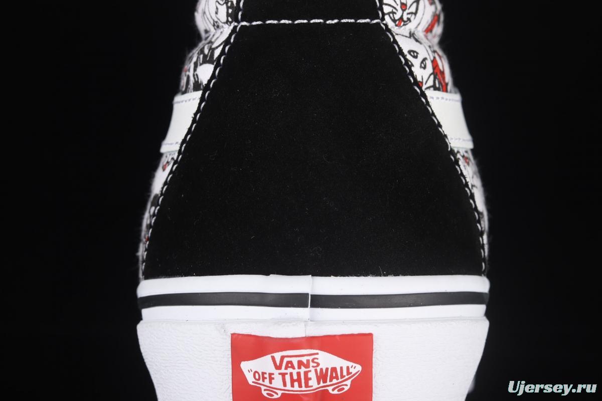 Vans Sk8-Hi synchronous cartoon robot cat high-top leisure vulcanized sports shoes VN0A4BV8BCL