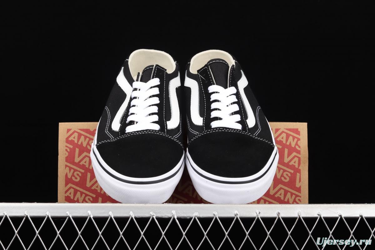 Vans Old Skool black and white low gang classic semi-drag Loafers Shoes VN0A3MUS6BT