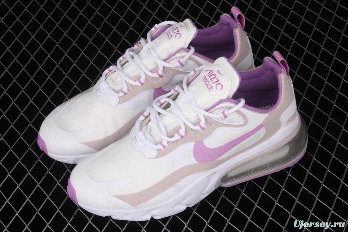 NIKE Air Max 270React new high-frequency mesh hollowing out function half-palm air cushion running shoes CZ1609-100