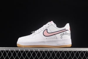 NIKE Air Force 1x07 SE white rubber low-top casual board shoes DB4542-100