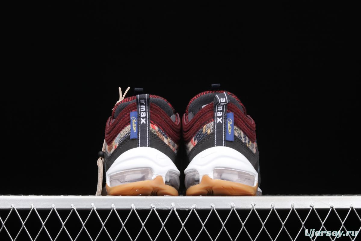 NIKE Air Max 97 brown color matching bullet air cushion running shoes DC3494-993