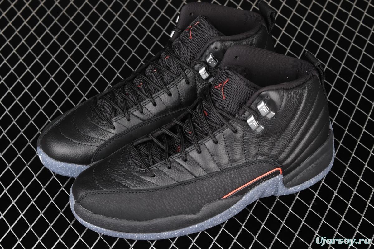 Air Jordan 12 Retro 2 2 Black Samurai first layer authentic carbon basketball shoes DC1062-006