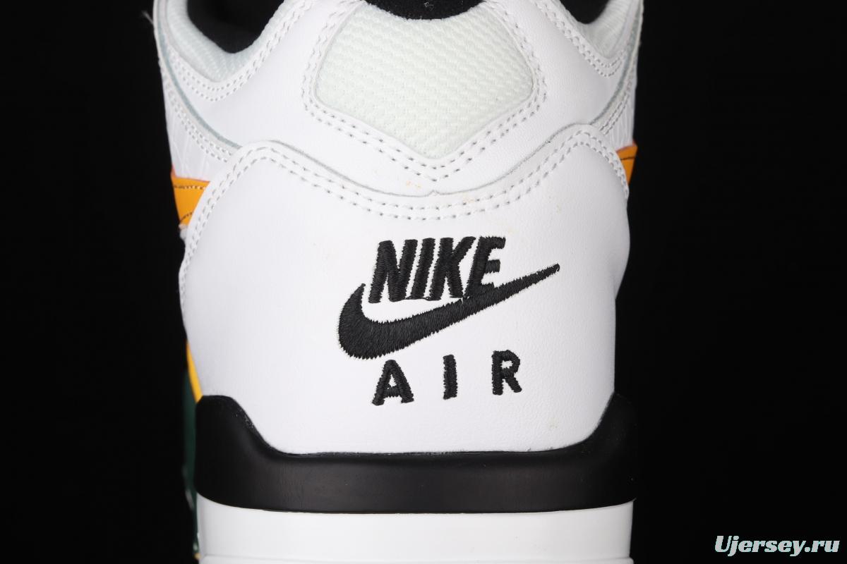 NIKE Air Flight 89 White Chrysanthemum Yellow Air cushion Basketball shoes CN0050-100