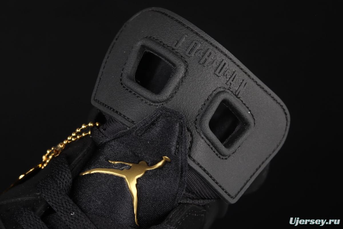 Air Jordan 6 DMP black gold men's cultural basketball shoes CT4954-007