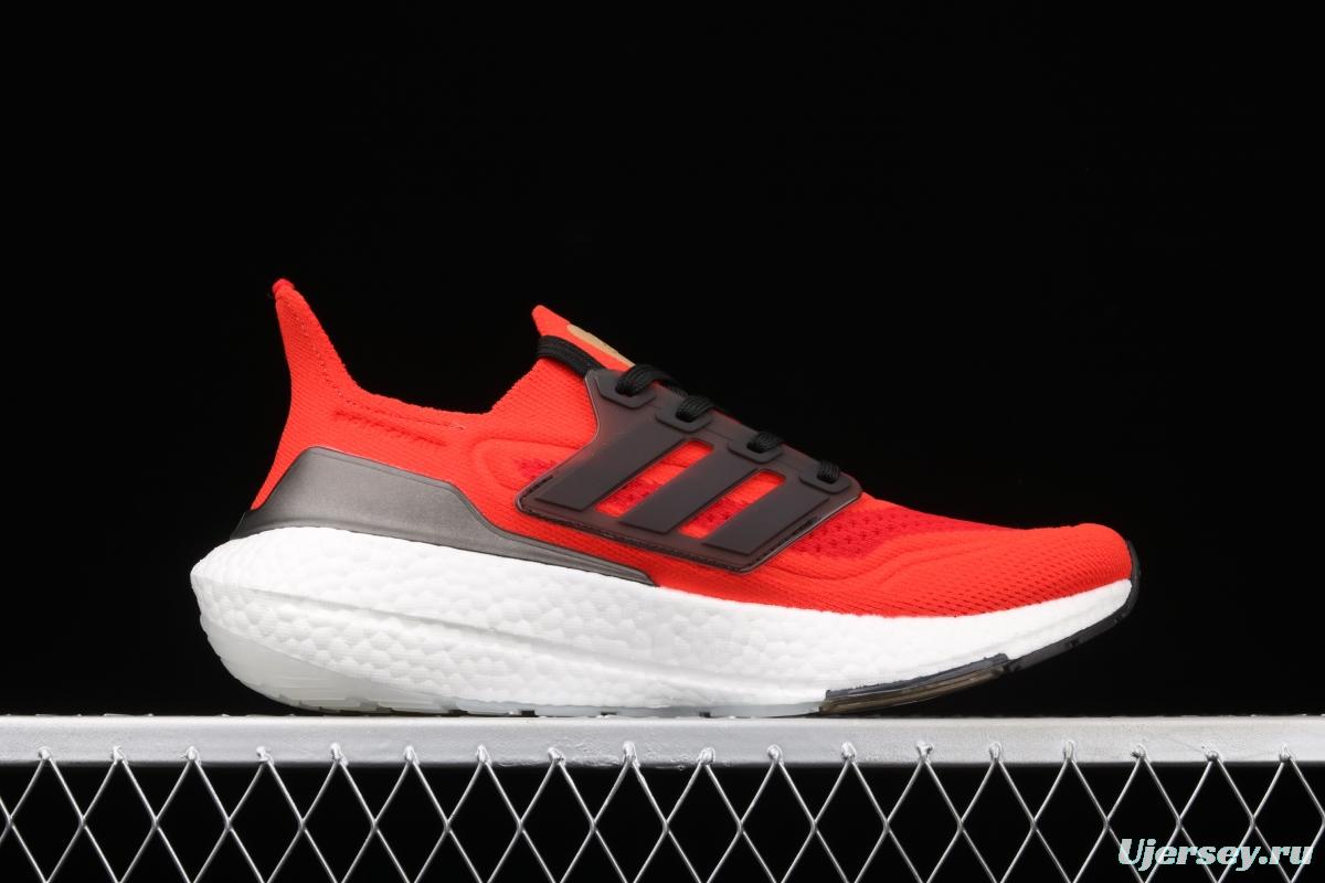Adidas Ultra Boost 21 FZ1924 Das new thick-soled popcorn running shoes