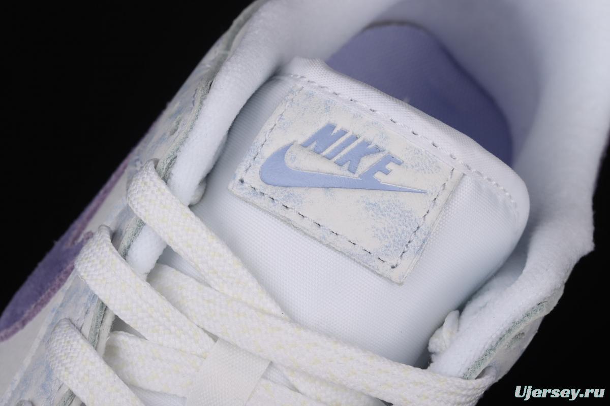NIKE SB DUNK Low Prm white light purple color SB buckle rebound fashion leisure board shoes DM9467-500