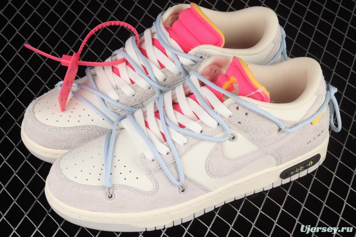 OFF-White x NIKE DUNK Low OW suede SB buckle rebound fashion casual board shoes DJ0950-113