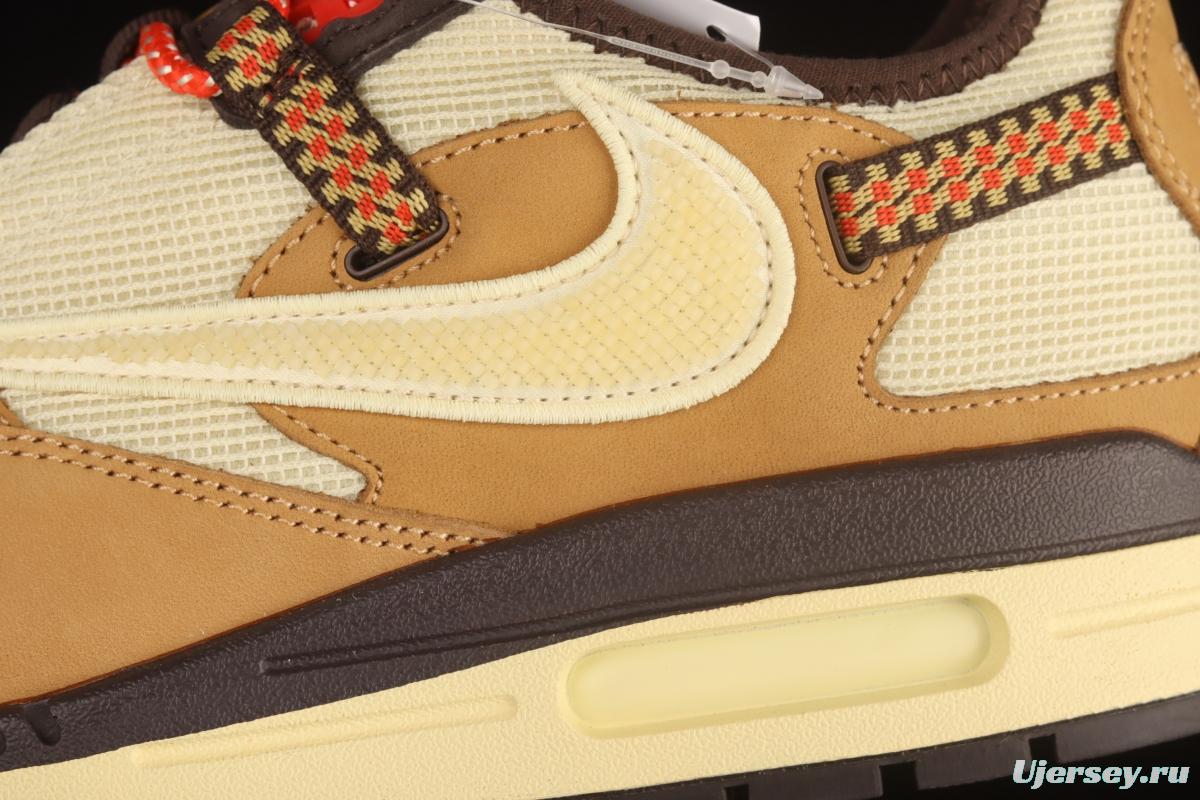 Travis Scoot x Nike Air Max 1 joint beige vintage casual running shoes DO9392-701
