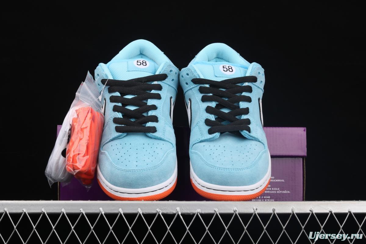 WE CLUB 58 x NIKE SB DUNK Low Pro Club 58 Gulf Slam Dunk Series low side leisure sports skateboard shoes BQ6817-401