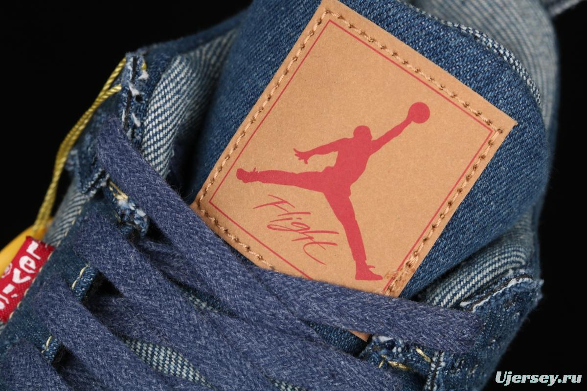 Levi's x Air Jordan 4 Denim Reeves co-signed cowboy blue AO2571-401