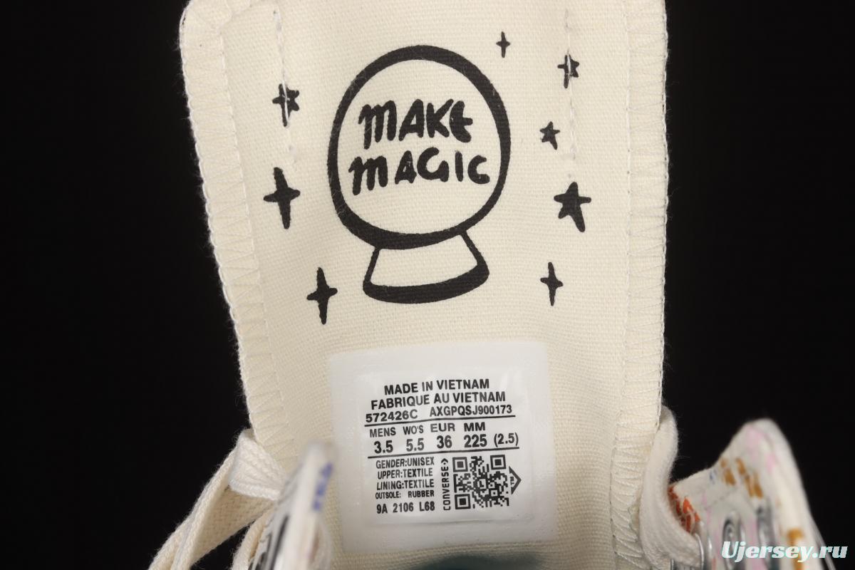 Converse Chuck 70 embroidered star sky low-top casual board shoes 572426C