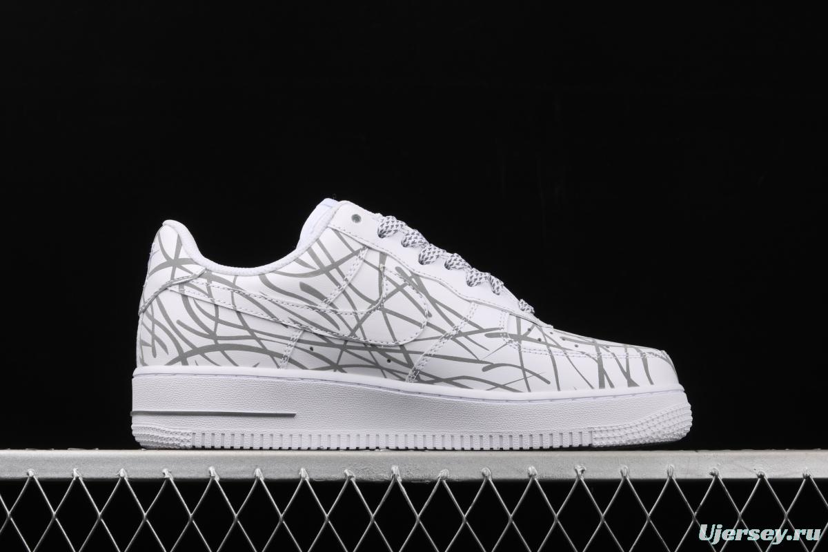 NIKE Air Force 1 Low classic 3M reflective low-top casual board shoes Nmuri 0299