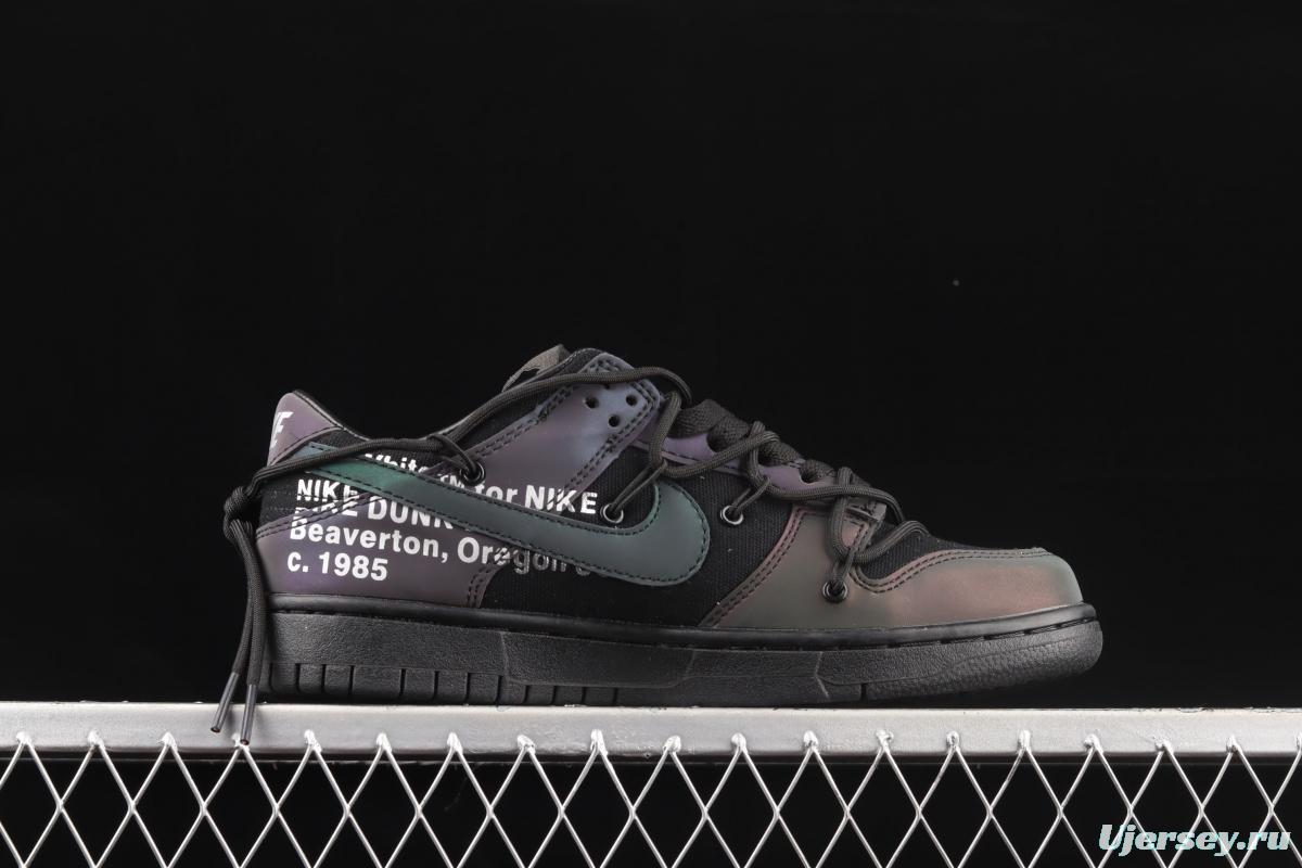 OFF-White x NIKE DUNK Low OW SB buckle rebound fashion casual board shoes DM1602-001