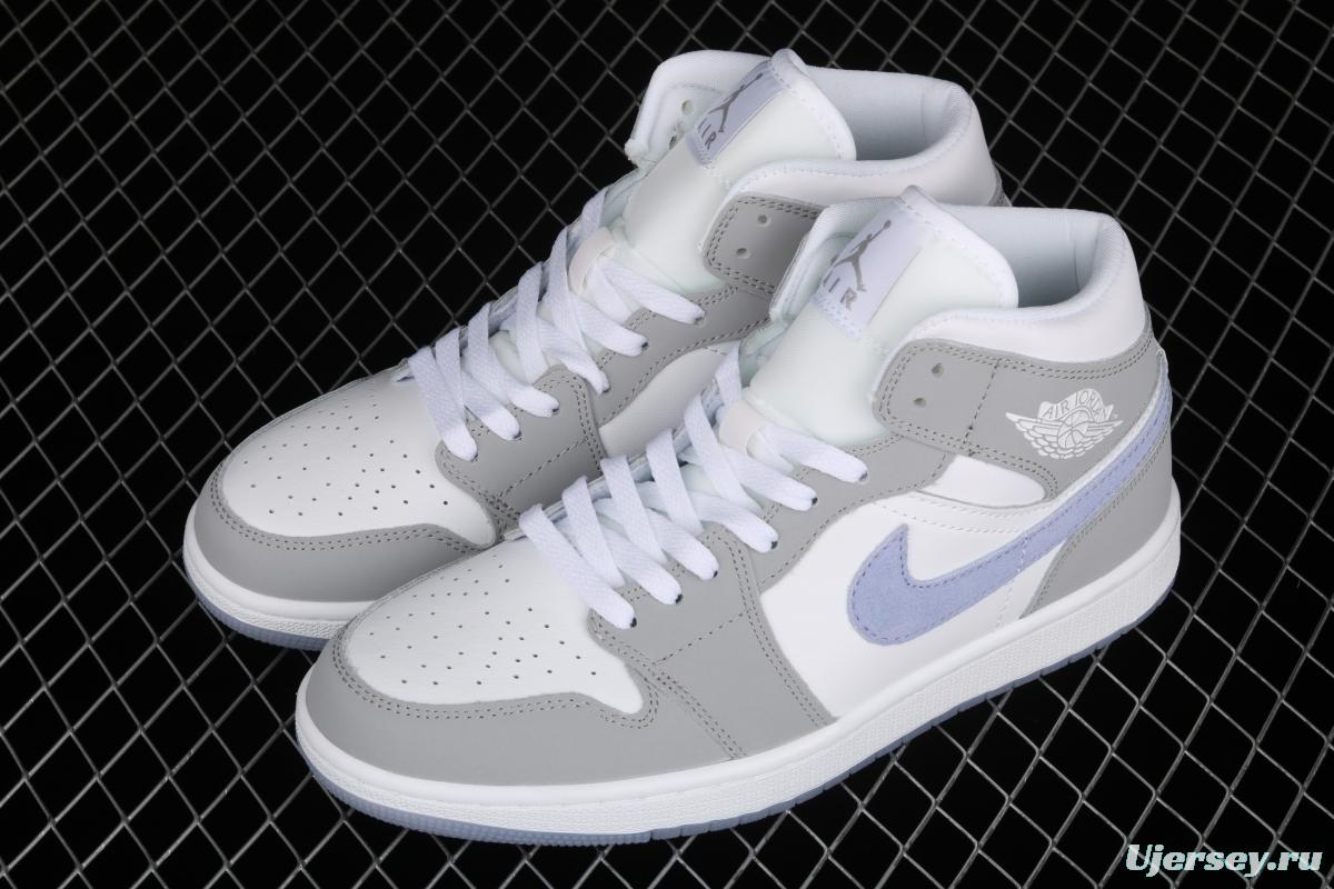 Air Jordan 1 Mid BQ6472-105Bond white, gray and blue
