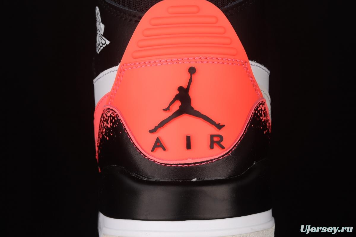 Jordan Legacy 312 white and black orange color matching Velcro three-in-one board shoes AQ4160-108