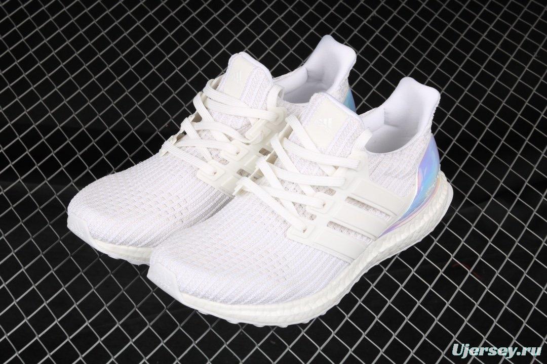 Adidas Ultra Boost 4.0Iridescent BY1756 fourth generation knitted striped white laser UB