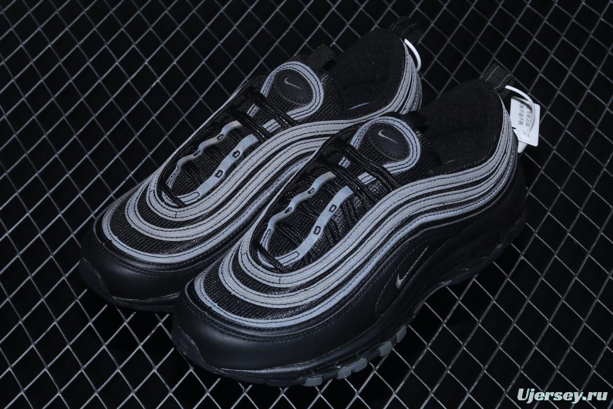 NIKE Air Max 973M reflective all-black bullet air cushion running shoes 921733-001