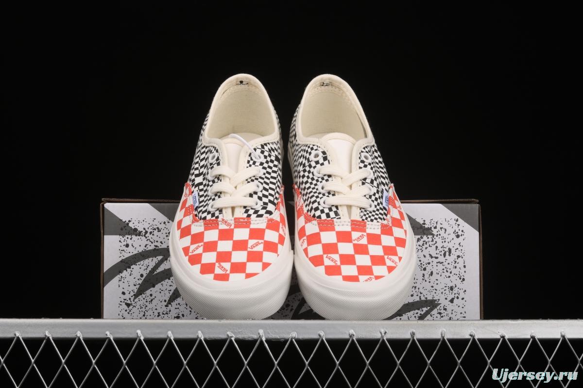 Vans Vault OG Authentic Lx high-end branch line impact color checkerboard retro low-side canvas skateboard shoes VN0A4BV91XL