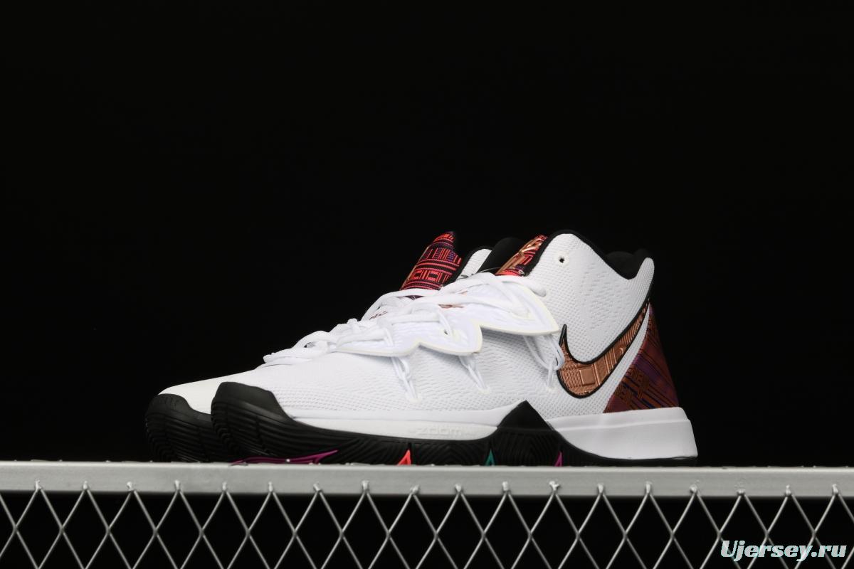 NIKE Kyrie 5 EP 'BHM' Irving 5 Black Moon White Rose Gold Basketball shoes BQ6238-100