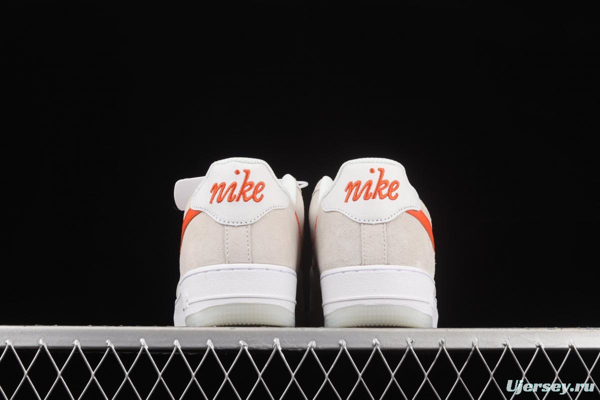 NIKE Air Force 1x 07 Low SE 50th anniversary low-top casual board shoes DA8302-101m white orange gold buckle