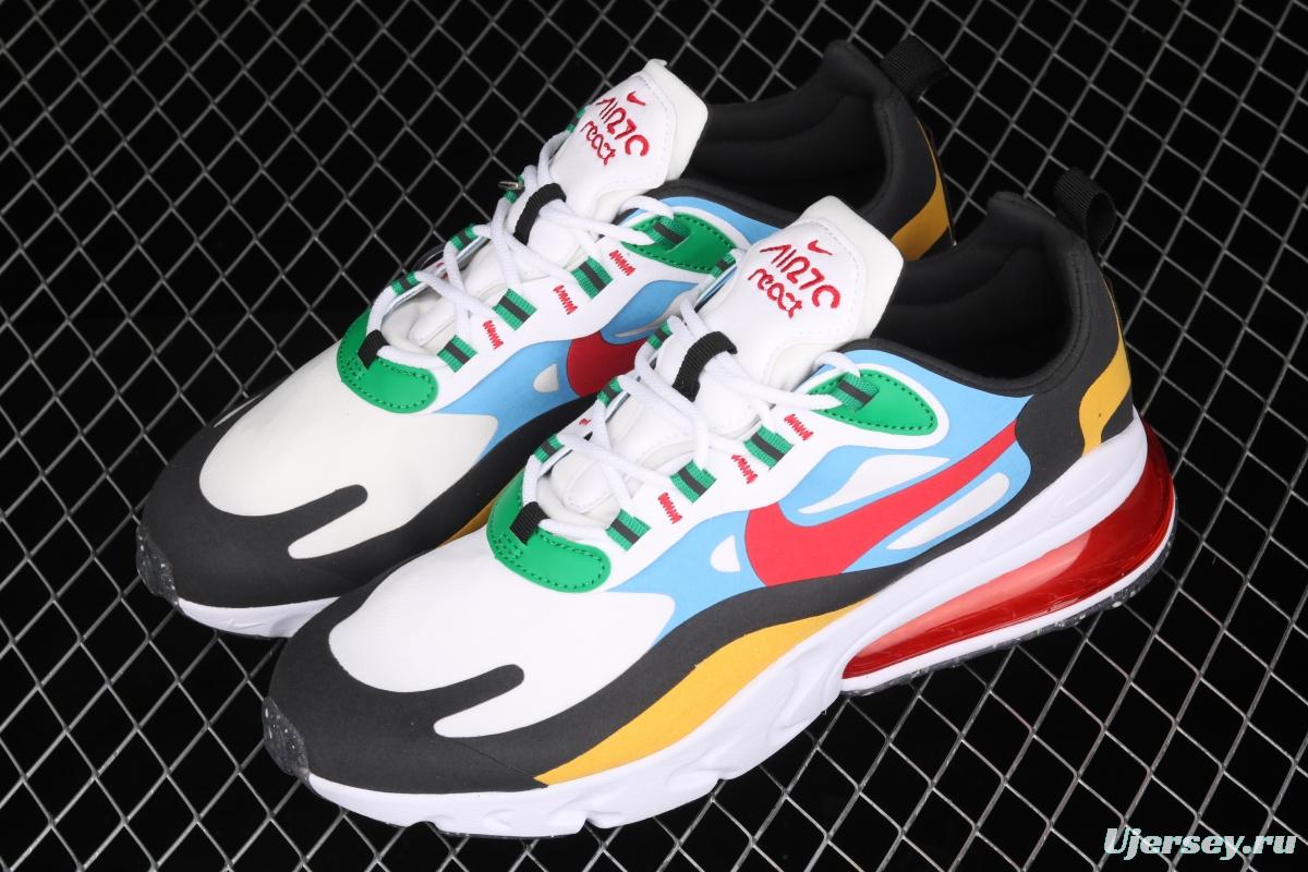 NIKE Air Max 270React new high-frequency mesh hollowing out function half-palm air cushion running shoes DA2610-161,