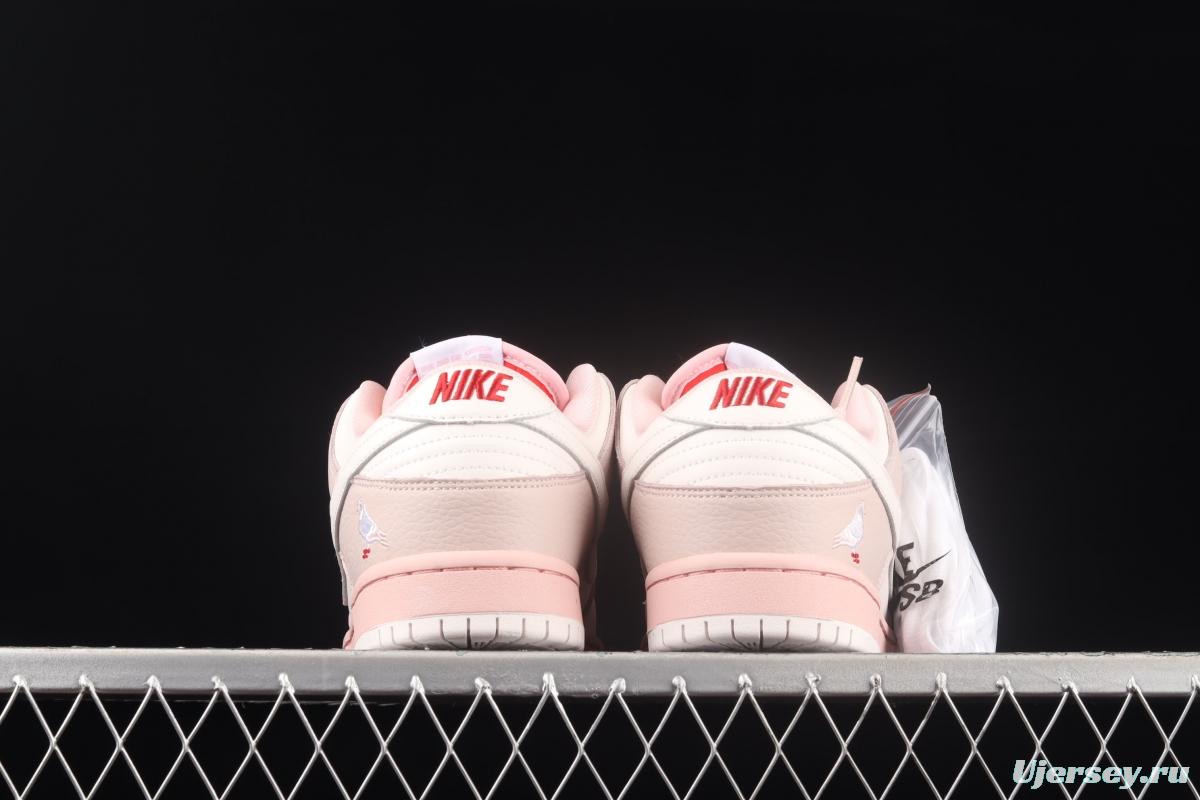 Staple x NIKE SB DUNK Low Pigeon co-model front layer white pigeon SB buckle broken rebounds fashion leisure board shoes BV1310-012