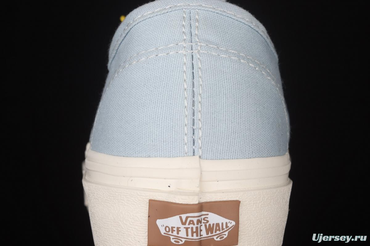 Vans Eco Theory recycled powder blue rice white linen rope canvas board shoes VN0A5HZS9FR