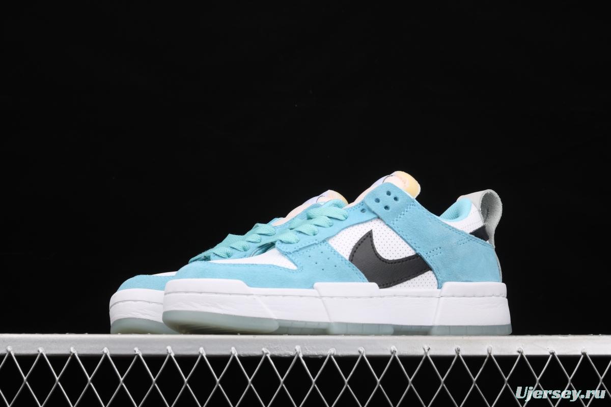 NIKE DUNK Low Disrupt White/Sand/Ghost/Sail lightweight dunk destruction series deconstructed wind low side casual skateboard shoes DD6619-400