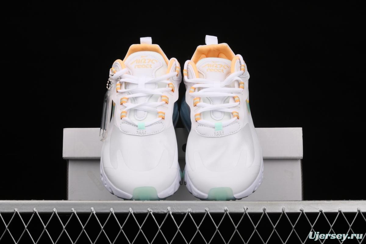 NIKE Air Max 270React new high frequency mesh hollowed-out half-palm air cushion running shoes DJ3027-100