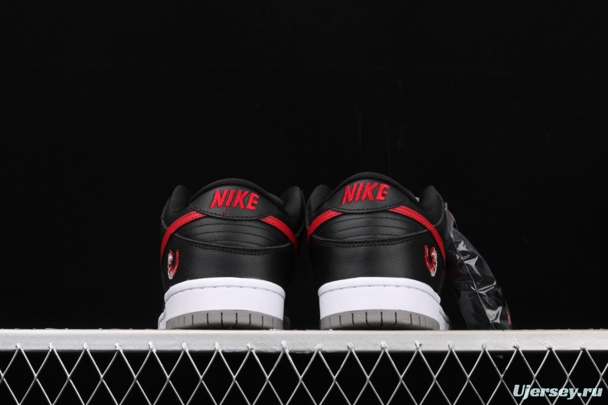 NIKE DUNK Low Premium 2020 black and red shrimp low-side leisure sports skateboard shoes 313170-060